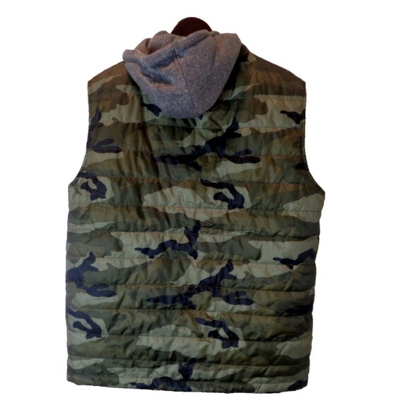 NWT Ecko Unltd. Camo Puffer Vest Hoodie XL Mens Camouflage Sleeveless Zip Front - Picture 2 of 9